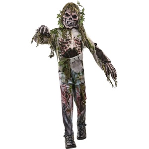 image:imageRubies Boys Forum Swamp Zombie Costume Jumpsuit and MaskChilds CostumeAs Shown
