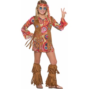 image:imageRubies Peace Lovin Hippie Costume for Kids Girls MediumLarge