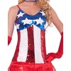 image:imageForum Novelties Womens Patriotic Sequin Sparkle Costume DressRedWhiteBlue