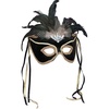 image:imageForum Deluxe Half Mask With FeathersBlack