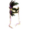 image:imageForum Deluxe Half Mask With FeathersGreen