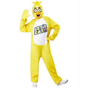 image:imageRubies Adult Five Nights at Freddys Chica Costume Jumpsuit Gloves and HalfmaskAs Shown