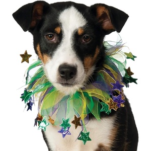 image:imageRubies Fancy Mardi Gras Stars Pet Collar MediumLargeMediumLarge