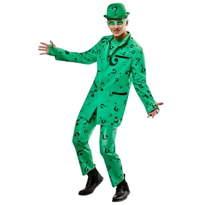 image:imageRubies Mens DC Comics Batman Forever Deluxe Riddler Costume Jumpsuit Jacket Hat and Eye MaskAs Shown