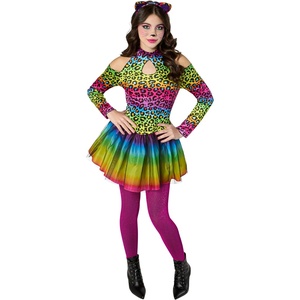 image:imageRubies Neon Leopard Costume Dress for JuniorsGreen  Pink  Blue