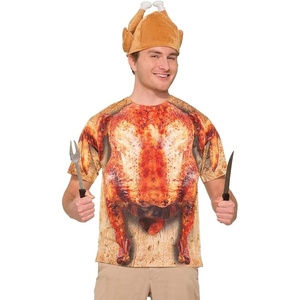 image:imageForum Novelties AdultRoasted Turkey Sublimation ShirtLarge MultiColorXLarge