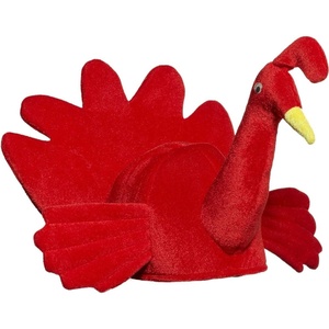 image:imageForum Novelties Mens Plush Red Turkey HatRed