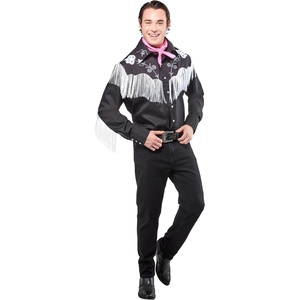 image:imageRubies at Party City Barbie Movie Western Ken Adult Costume Top for Adults Mens CostumeBlack  White