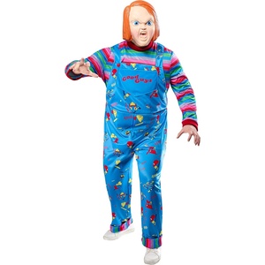 image:imageRubies Childs Play Chucky Costume for Adults Mens 3XBlue  Red  Green