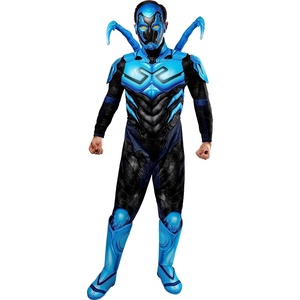 image:imageRubies Mens DC Deluxe Blue Beetle Costume Jumpsuit and MaskBlue