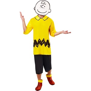 image:imageRubies Mens Peanuts Charlie Brown Costume Top Shorts and Foam MaskAs Shown