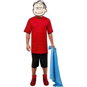 image:imageRubies Mens Peanuts Linus Costume Top Short Foam Mask and BlanketAs Shown