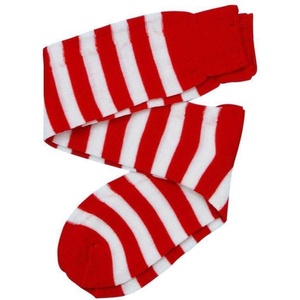 image:imageForum Novelties Womens Novelty Striped Knee SocksWhiteRed
