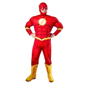 image:imageRubies Mens Deluxe the Flash Costume Padded Jumpsuit and HeadpieceAs Shown