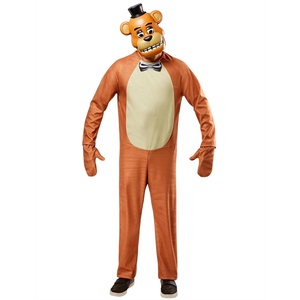 image:imageRubies Mens Five Nights at Freddys Freddy Costume Jumpsuit Gloves and HalfmaskAs Shown
