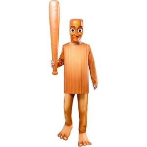 image:imageRubies Officially Licensed Brainrot Factory Tung Tung Costume for Kids Boys SmallBrown