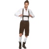 image:imageSmiffys Mens Bavarian Man Costume Lederhosen Shorts with Braces Top and HatBrown