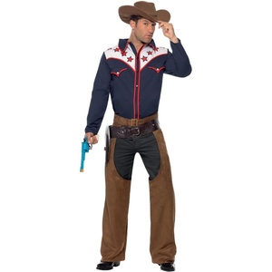 image:imageSmiffys Mens Western Rodeo Cowboy Costume Shirt Chaps and Hat