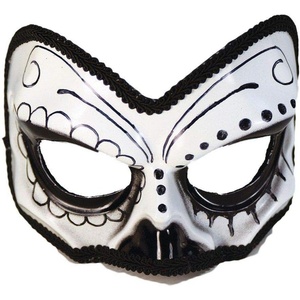 image:imageRubies Day of the Dead Skull Half Mask for Adults Unisex No Size