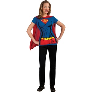 image:imageRubies at Party City DC Comics Superheroes Supergirl Costume TShirt With Cape for Adults Womens Costume