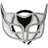 image:imageForum Novelties 59164 Mardi Gras Silver Netted Mask One Size Multicolor