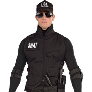 image:imageRubies SWAT Zip Up Vest for Adults Mens One Size Black