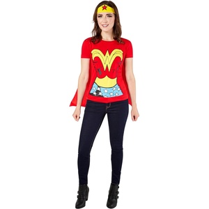 image:imageRubies at Party City DC Comics Wonder Woman Costume TShirt With Cape And Headband for Adults